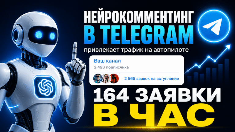 Нейрокомментинг в Телеграм — нейросеть привлекает трафик и заявки на автопилоте