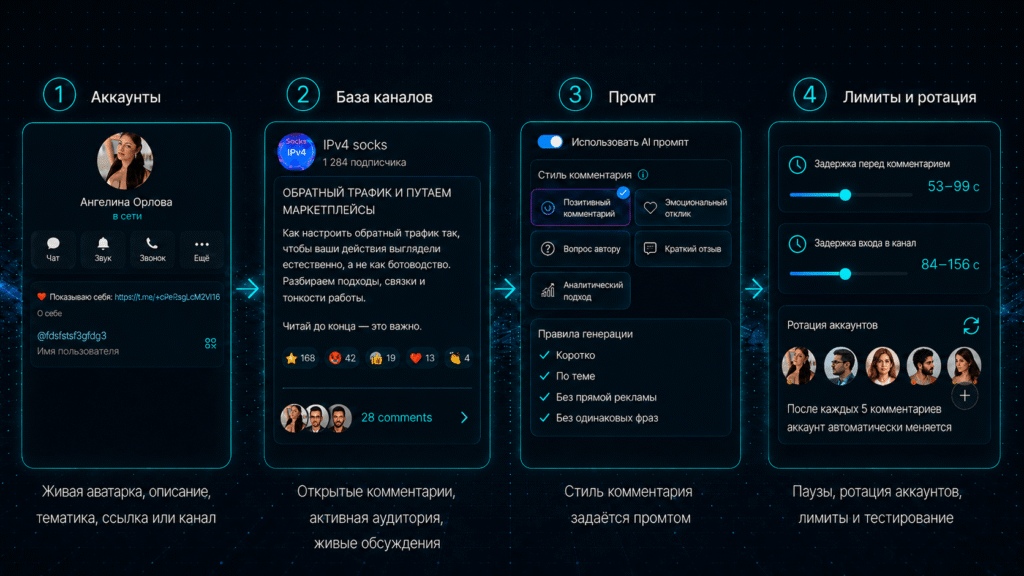 что подготовить перед запуском нейрокомментинга в Telegram