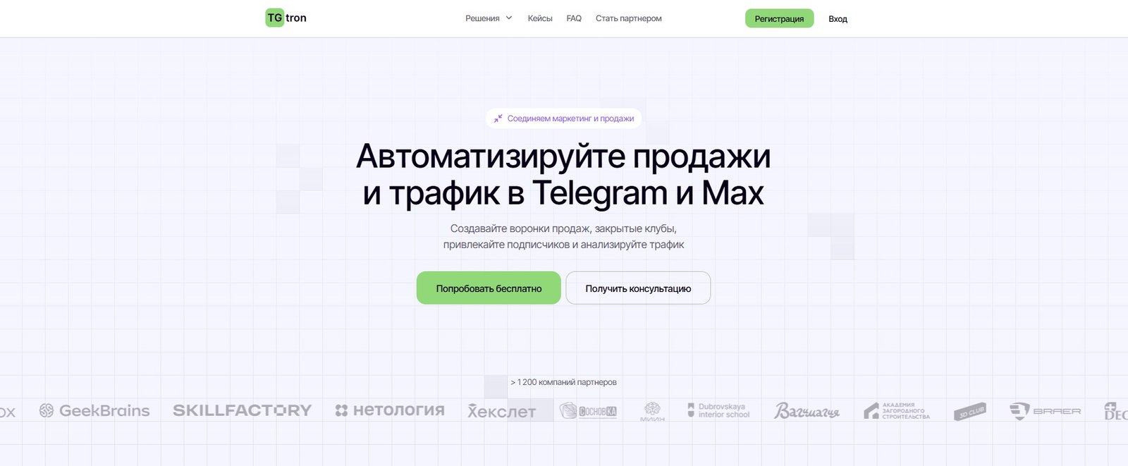 TGtron.ru сайт проекта для русской аудитории